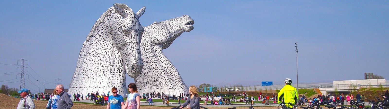 View of the Kelpies, Helix Park, Falkirk