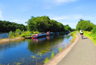 Cycling Falkirk Canal