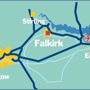 Falkirk from Edinburgh and Glasgow