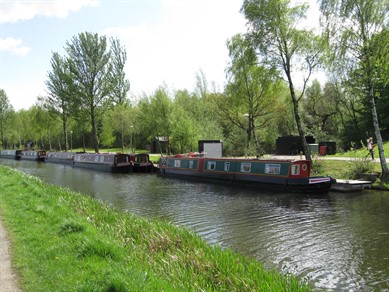 Canal Barges by Falkirk Wheel