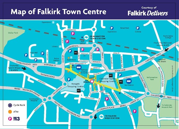 Falkirk Delivers Map Of Town Centre 2014 High Res